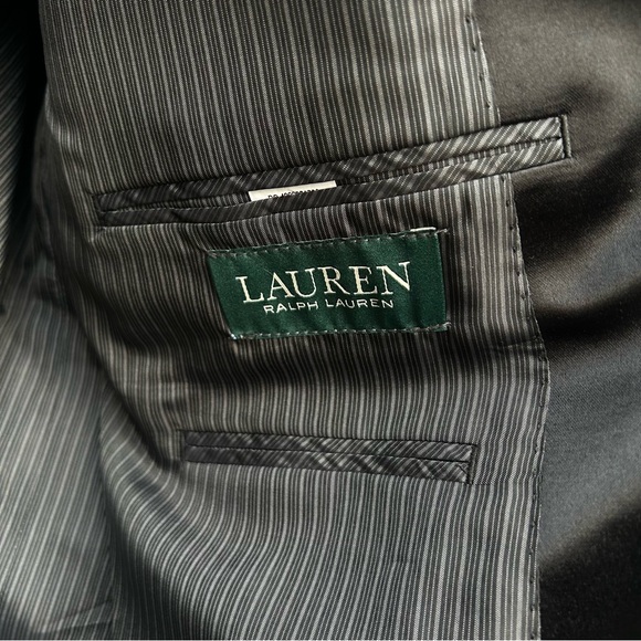 Lauren Ralph Lauren Men's 100% Wool Black Tuxedo Jacket with Satin Lapel 46 L - Picture 2 of 11